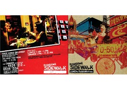 Scanned takeaway menu for Bangkok Sidewalk