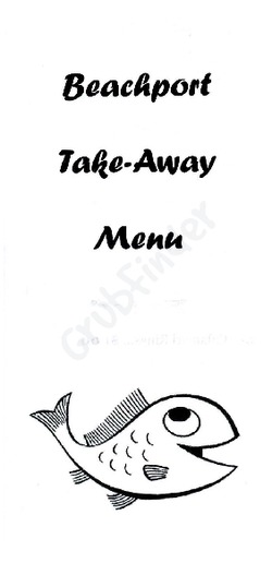 Scanned takeaway menu for Beachport Take-Away