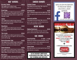 Scanned takeaway menu for Burger Foundry