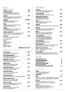 Scanned takeaway menu for Cafe SA (trading as Paesano)