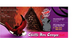Scanned takeaway menu for Chilli Box Coogee Thai