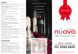 Scanned takeaway menu for Cucina Nuova