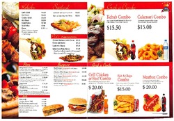 Scanned takeaway menu for Darwin Kebab and Pizza