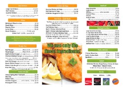 Scanned takeaway menu for Erindale Chicken & Seafood
