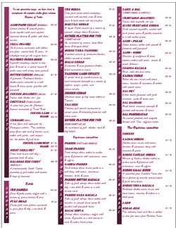 Scanned takeaway menu for Flavours Of India