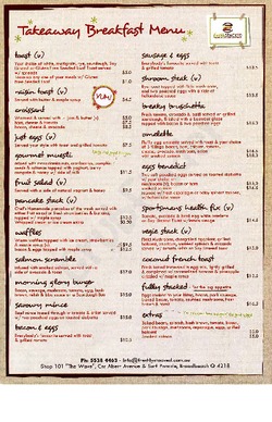 Scanned takeaway menu for Freshly Stacked Gourmet Burgers