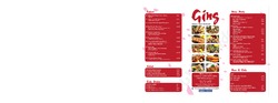 Scanned takeaway menu for Ging Sushi
