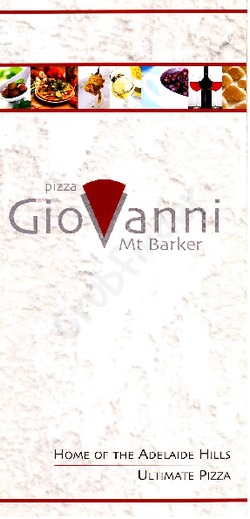 Scanned takeaway menu for Pizza Giovanni