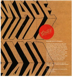 Scanned takeaway menu for Grill’d