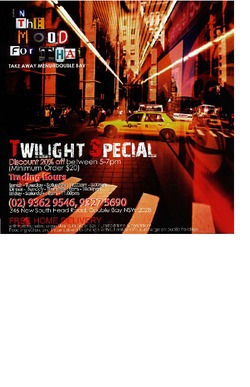 Scanned takeaway menu for In The Mood For Thai