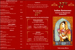Scanned takeaway menu for JJs Indian Restaurant