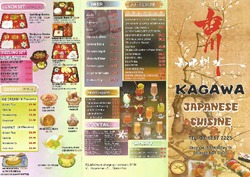 Scanned takeaway menu for Kagawa Japanese Cuisine