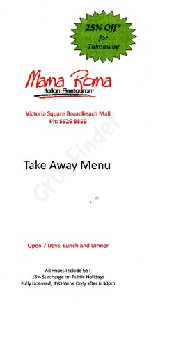 Mama Roma, Broadbeach, QLD - GrubFinder