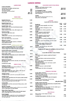 Scanned takeaway menu for Milano Cucina
