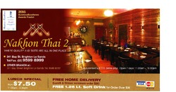Scanned takeaway menu for Nakhon Thai Restaurant 2