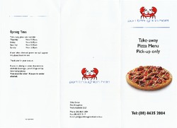 Scanned takeaway menu for Port Broughton Hotel