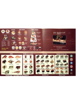 Scanned takeaway menu for Rainbow Sushi Mona Vale