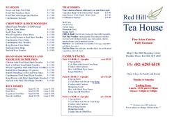 Red Hill Tea House Red Hill Act Grubfinder