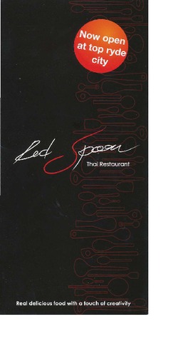 Scanned takeaway menu for Red Spoon Thai