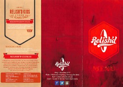 Scanned takeaway menu for Relish’d