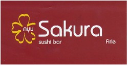 Scanned takeaway menu for Sakura Sushi Bar