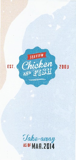 Scanned takeaway menu for Seaview Chicken & Fish