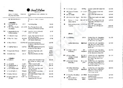 Scanned takeaway menu for Seoul Palace