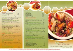 Scanned takeaway menu for Siam Valley Thai Restaurant