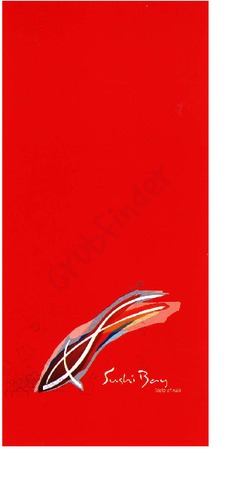 Scanned takeaway menu for Sushi Bay