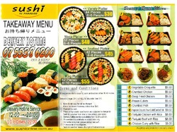 Scanned takeaway menu for Sushi in Paradise