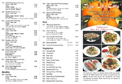 Scanned takeaway menu for Tiger Lilly Cafe
