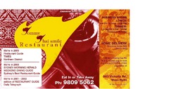 Scanned takeaway menu for Tommy Thai Smile