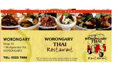 Scanned takeaway menu for Worongary Thai
