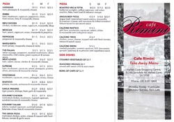 Scanned takeaway menu for Cafe Rimini – Hallett Cove