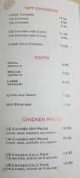 Scanned takeaway menu for Chickens with attitude