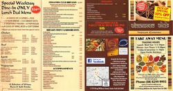 Scanned takeaway menu for The Cinnamon Club Indian Cuisine