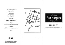Scanned takeaway menu for Fish Mongers