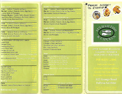 Scanned takeaway menu for Fulham Fish & Chicken Cafe