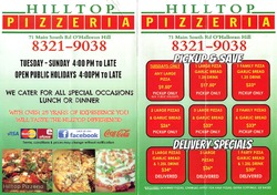 hilltop pizzeria menu grubfinder