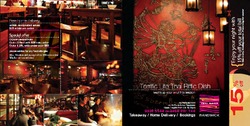 Scanned takeaway menu for Thai Riffic