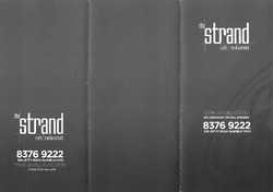 Scanned takeaway menu for The Strand Cafe Restaurant
