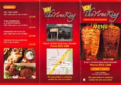 Scanned takeaway menu for The Yiros King Reynella