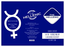 Scanned takeaway menu for The Hellenic