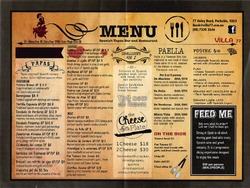 Scanned takeaway menu for Villa77 Spanish Tapas Bar and Restaurant